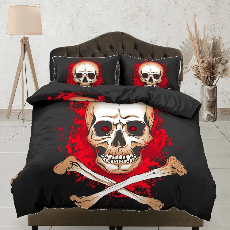 Reduced Rates Flaming Skull Black Duvet Cover Set Bedspread, Dorm Bedding with Pillowcase Reduced Rates Flaming Skull Black Duvet Cover Set Bedspread, Dorm Bedding with Pillowcase