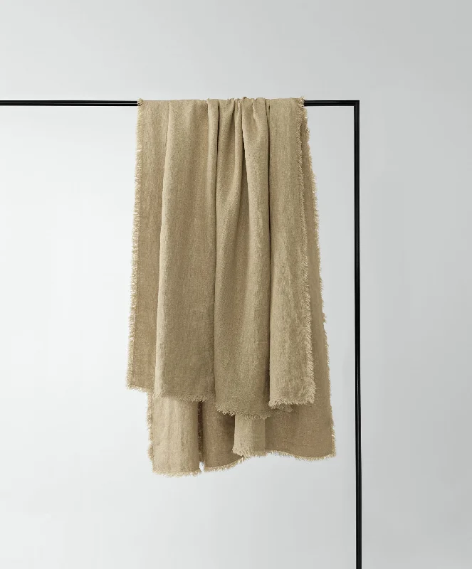 Weekend Specials to Grab Freya Linen Throw - Biscuit