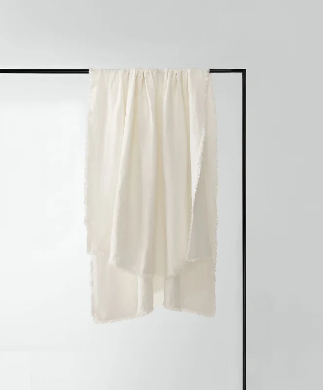 Weekend Discounts to Indulge In Freya Linen Throw - Snow