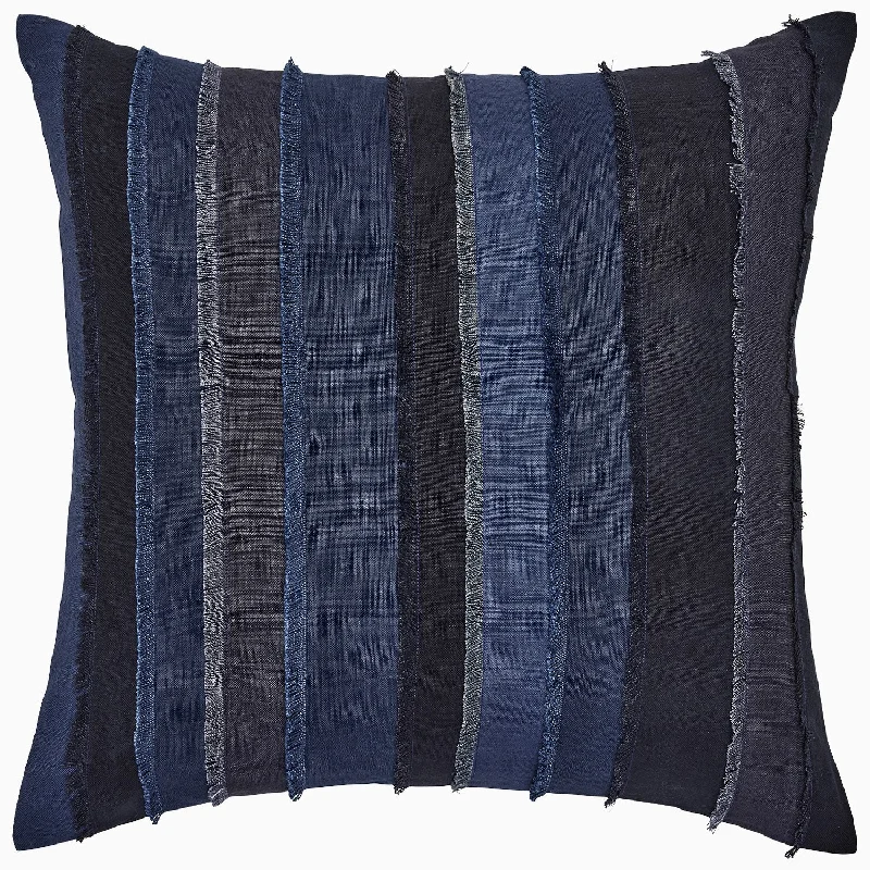Weekend Discounts You Deserve Fringed Indigo Decorative Pillow