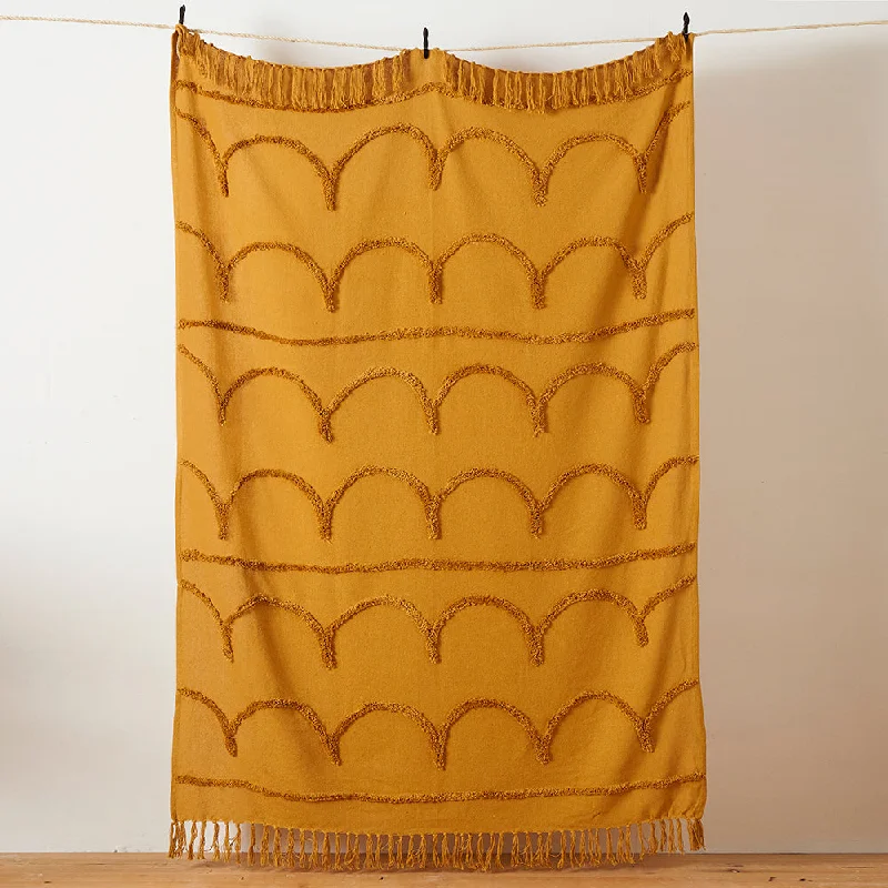 Daily Deals Jakarta Tufted Throw Ochre