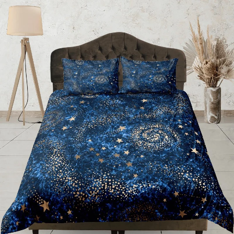 Loyalty Reward Galaxy Blue Duvet Cover Set Starry Night Bedspread, Dorm Bedding with Pillowcase Loyalty Reward Galaxy Blue Duvet Cover Set Starry Night Bedspread, Dorm Bedding with Pillowcase