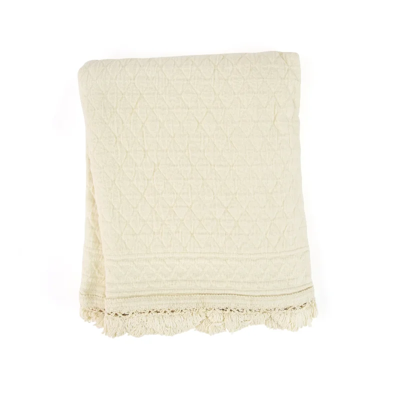 Stock Clearance Hampton Roads Matelasse Cotton Throw