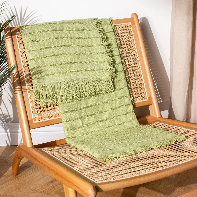 Weekend Savings Bonanza Hazie Woven Fringed Throw Pistachio