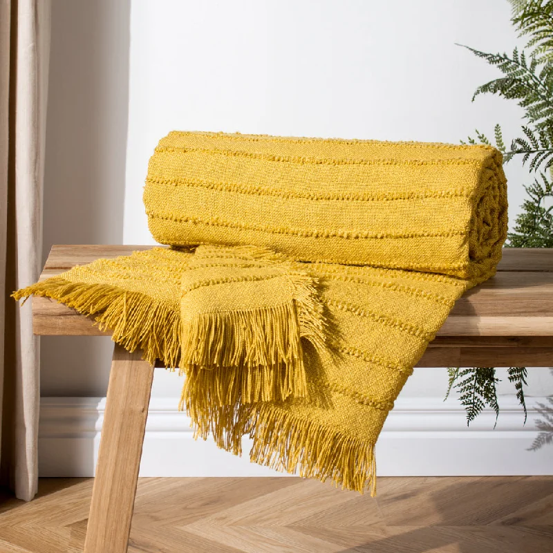 Weekend Savings Extravaganza Hazie Woven Fringed Throw Pomelo