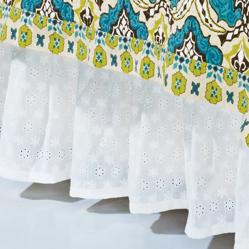Early Access Hiend Accents Eyelet Bed Skirt, 1PC