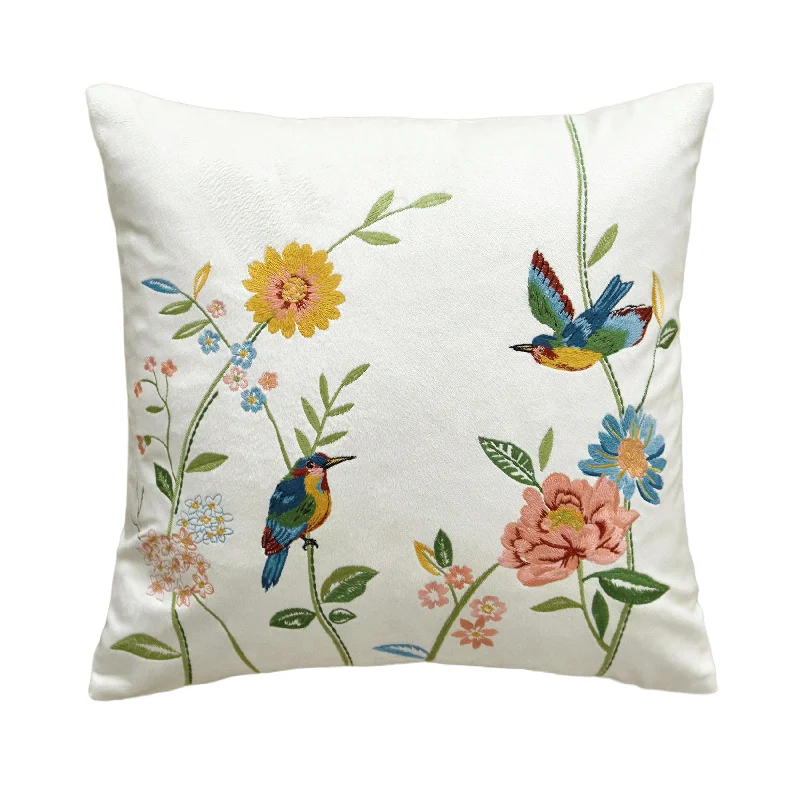 Mega Sale Hummingbirds and Flowers Pillow