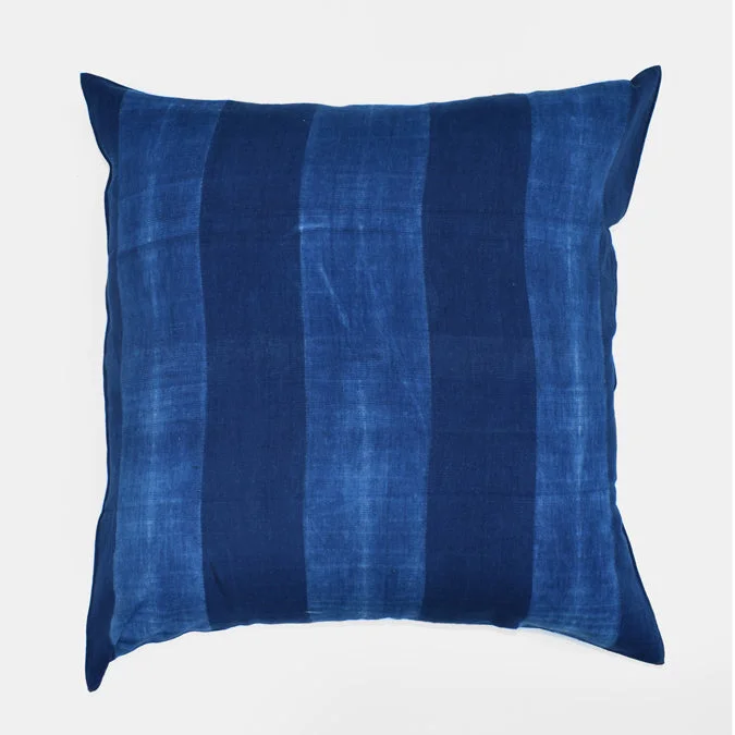 Shop Your Favorites Before They're Gone Indigo Wide Stripe Square Pillow