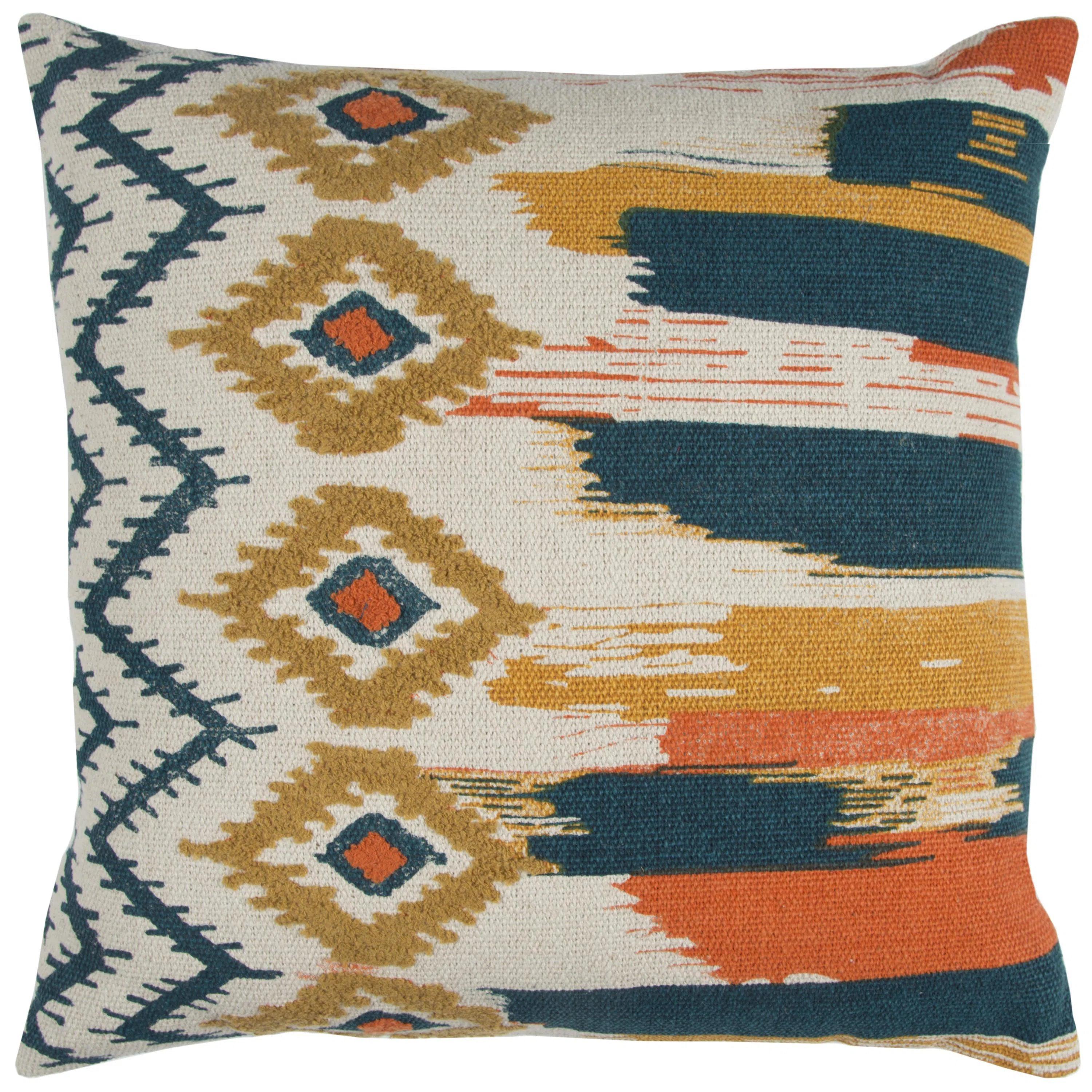 Limited Offer Ira Brushstroke Boho Throw Pillow With Down Insert