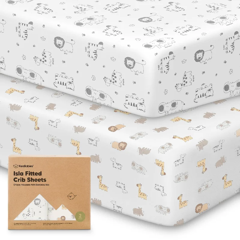 New Arrival Isla Fitted Crib Sheets (KeaSafari)