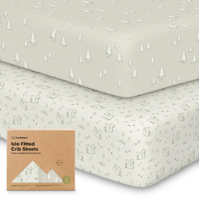 Hurry Up Isla Fitted Crib Sheets (Pine Grove)