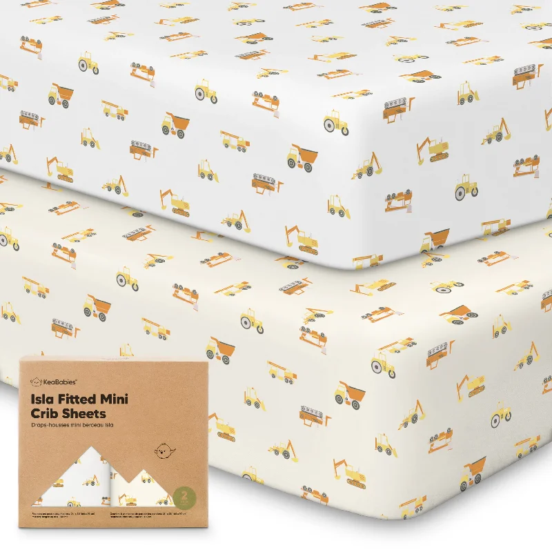 Weekend Special Isla Fitted Mini Crib Sheets (Construction)