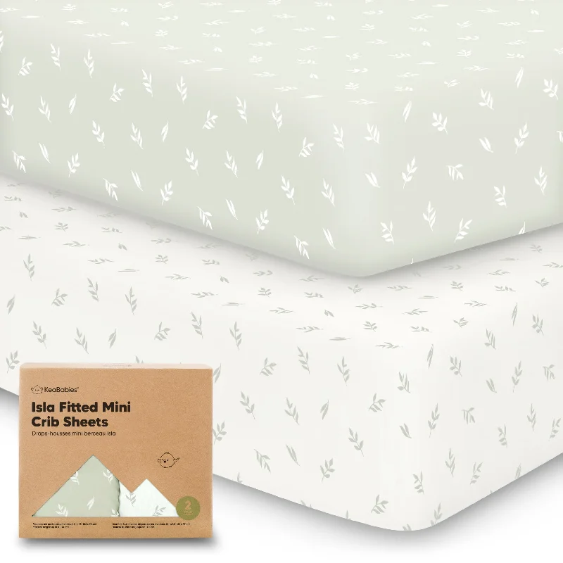 Weekend Specials to Celebrate Isla Fitted Mini Crib Sheets (Herb)
