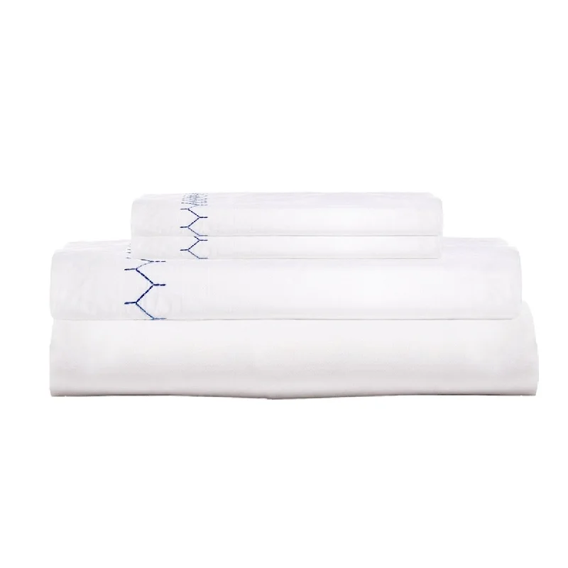 Clearance Items Stitched Indigo Sheet Sets by John Robshaw