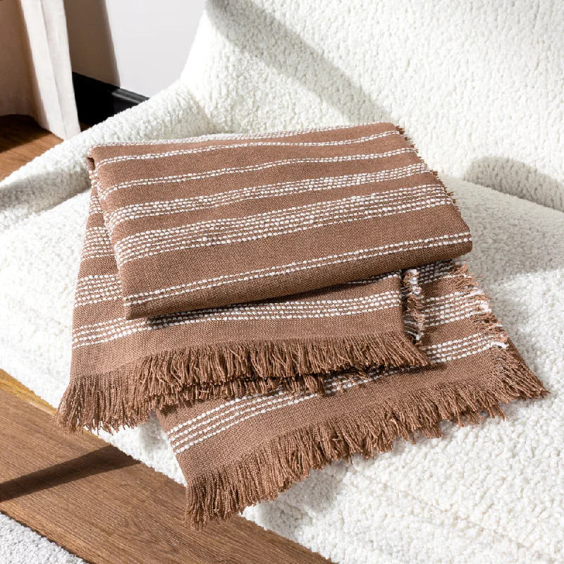 Refresh Your Wardrobe For Less This Weekend Jour Woven Fringed Throw Baked Clay