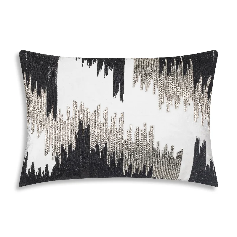 Price Reduction Kas Ivory Black Lumbar Pillow