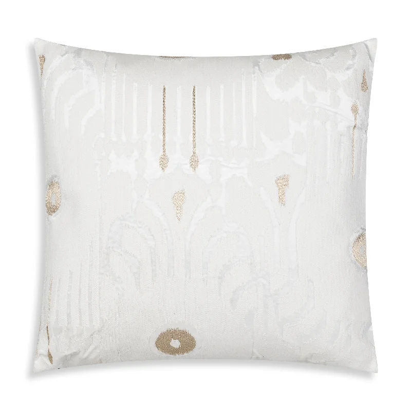 Savings Galore Kas Ivory Gold Ikat Pillow
