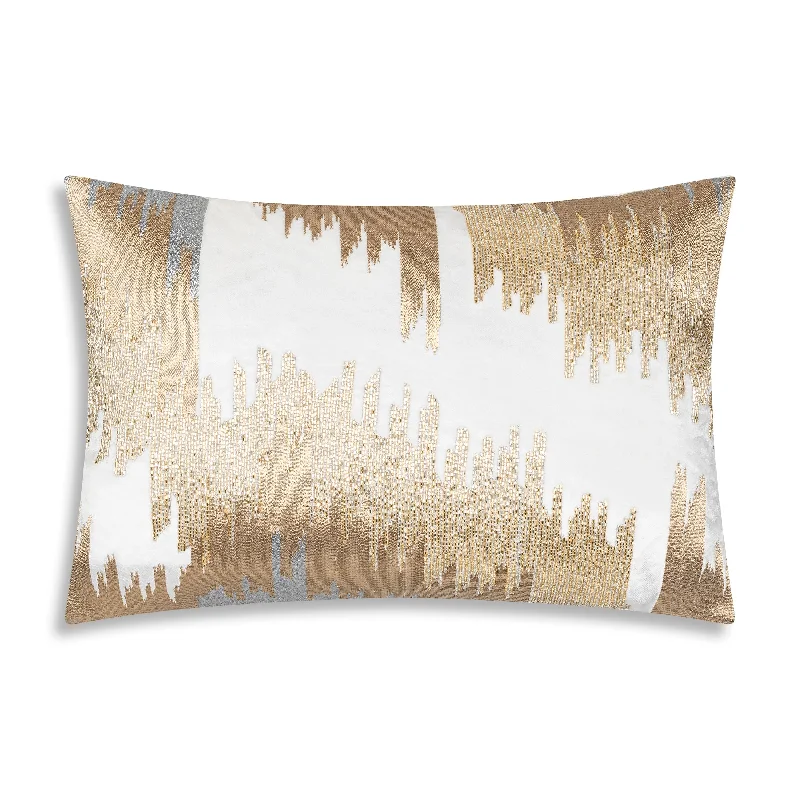 Massive Deals Kas Ivory Gold Lumbar Pillow