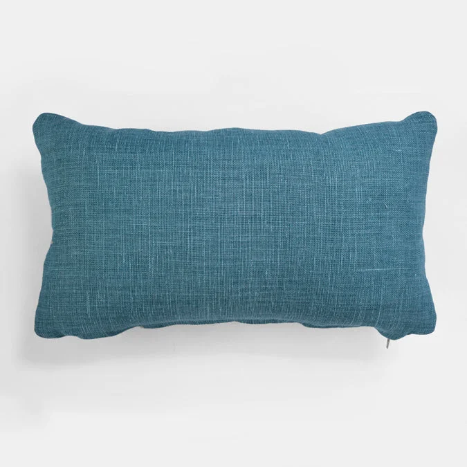 Low Prices Lagoon Blue Belgian Linen Lumbar Pillow