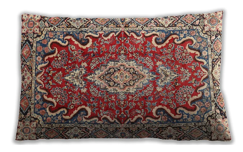 Weekend Savings Extravaganza Traditional Classic Indoor Outdoor Rectangular Brown Red Lumbar Throw Pillow, 13 inch by 19 inch, lbtr1311