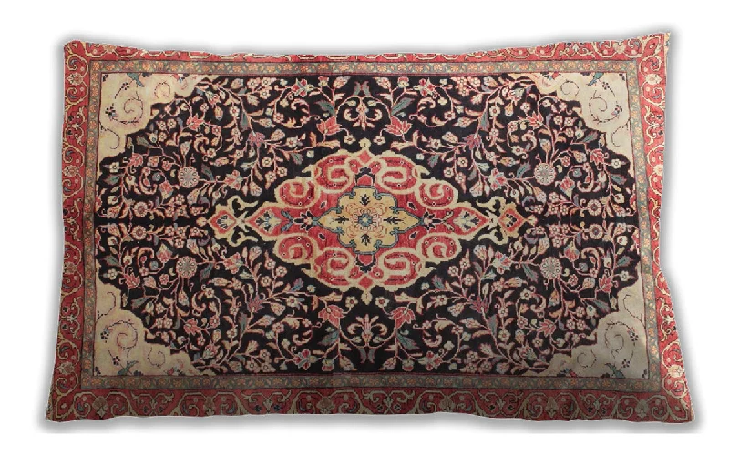Your Perfect Deal Is Just A Click Away Traditional Classic Indoor Outdoor Rectangular Brown Red Lumbar Throw Pillow, 13 inch by 19 inch, lbtr188