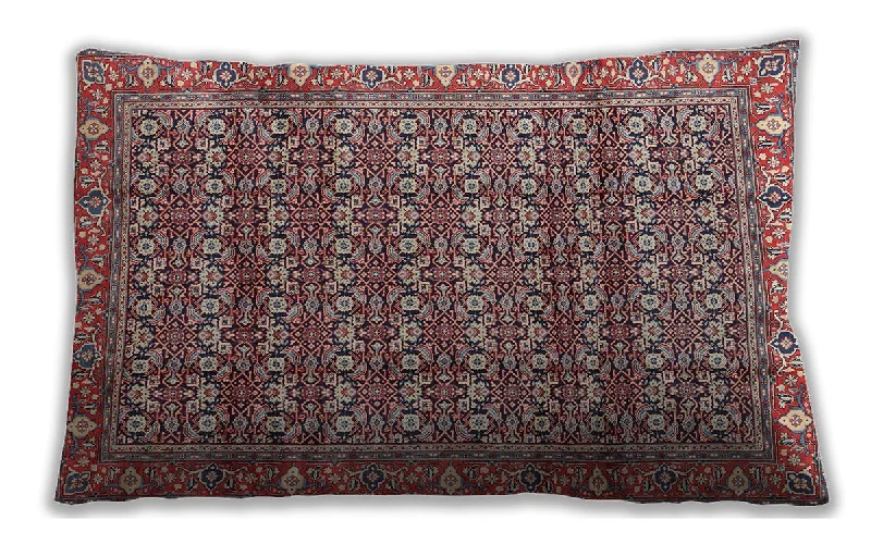 Clearance Items Traditional Classic Indoor Outdoor Rectangular Brown Red Lumbar Throw Pillow, 13 inch by 19 inch, lbtr4360