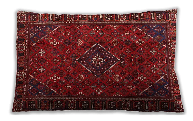 Extra Discount Traditional Classic Indoor Outdoor Rectangular Brown Red Lumbar Throw Pillow, 13 inch by 19 inch, lbtr4440