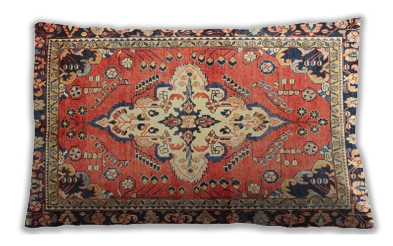 Value Deals Traditional Classic Indoor Outdoor Rectangular Brown Red Lumbar Throw Pillow, 13 inch by 19 inch, lbtr604 Value Deals Traditional Classic Indoor Outdoor Rectangular Brown Red Lumbar Throw Pillow, 13 inch by 19 inch, lbtr604