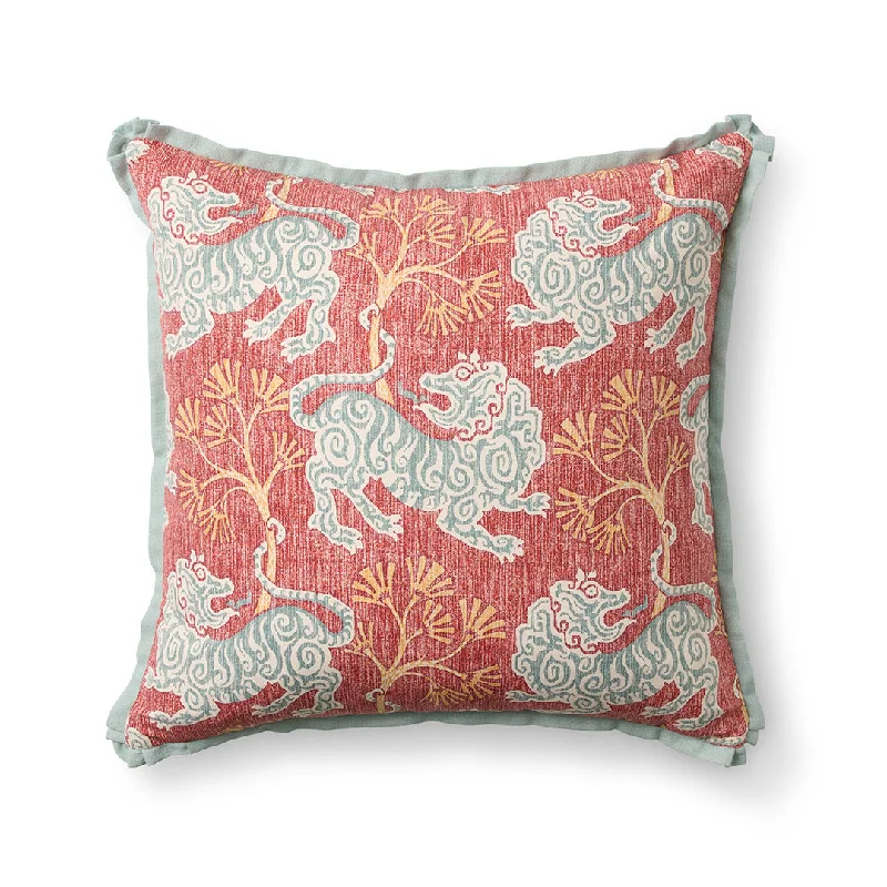 Weekend Discounts to Delight Lion Dance Rouge Pillow