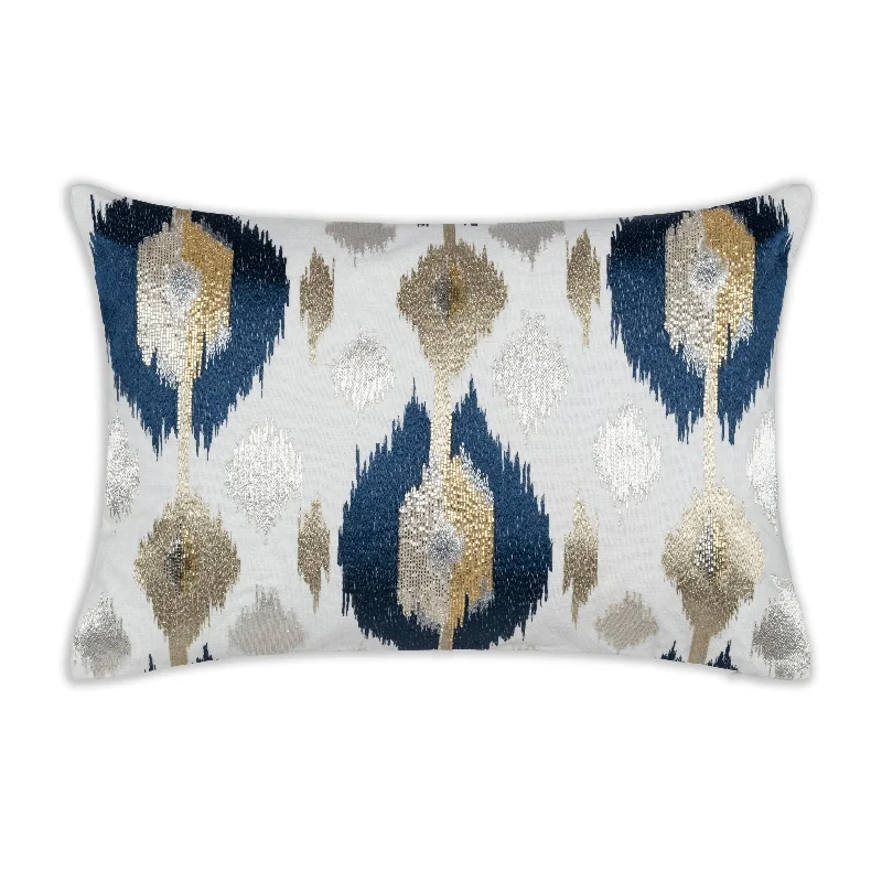 Reduced Prices Maia Embroidered Ikat Lumbar Pillow