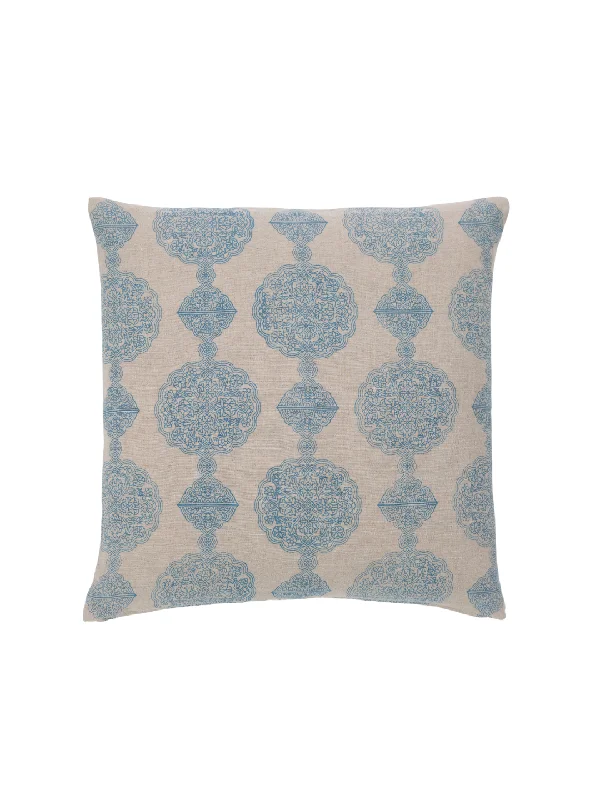Weekend Savings Bonanza Manali Medallion Cornflower Blue Decorative Pillow Cover