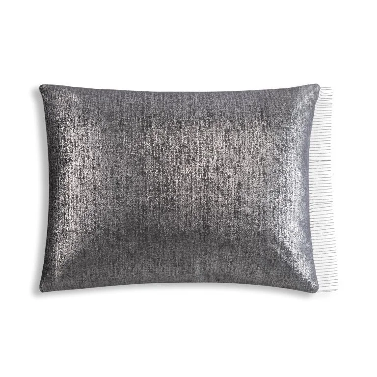 Hurry In Maya Charcoal Velvet Pillow