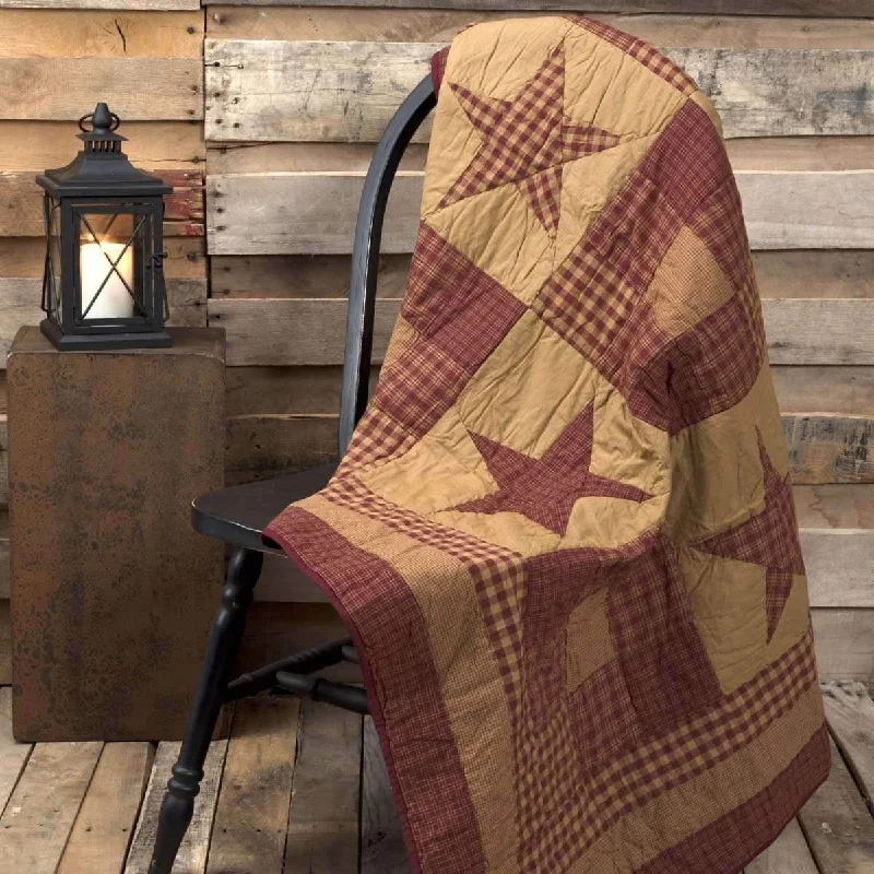 Weekend Offers That Delight Ninepatch Star Quilted Throw Blanket