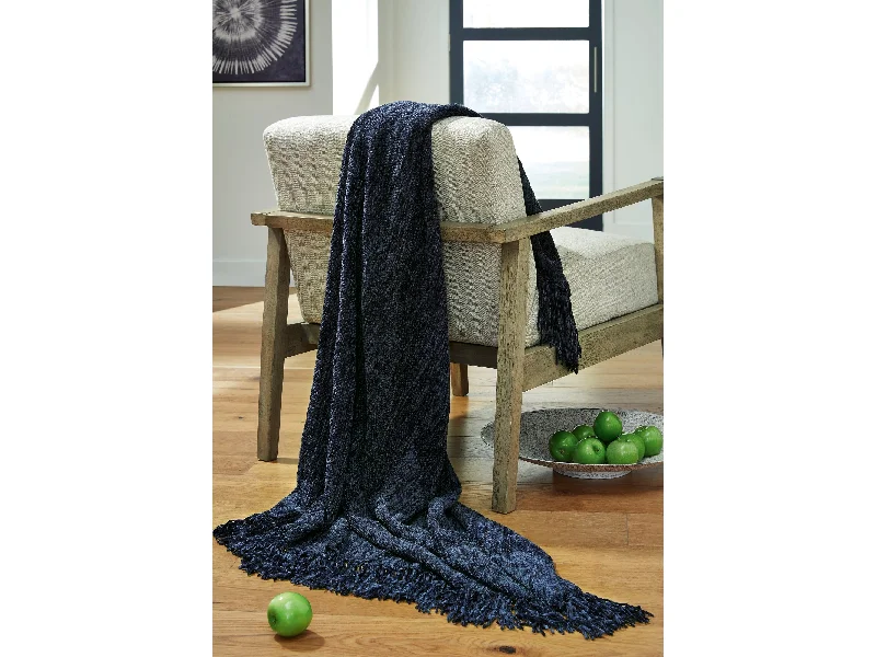 Super Bargain (Online Special Price) Tamish Blue Throw (Set of 3)