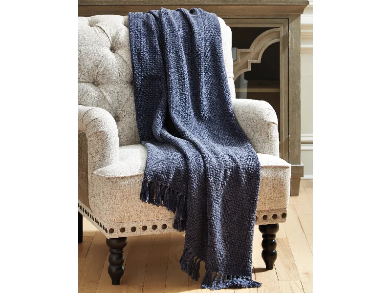 Special Discount (Online Special Price) Yasmin Navy Throw (Set of 3)