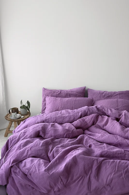 Major Savings Orchid linen duvet cover
