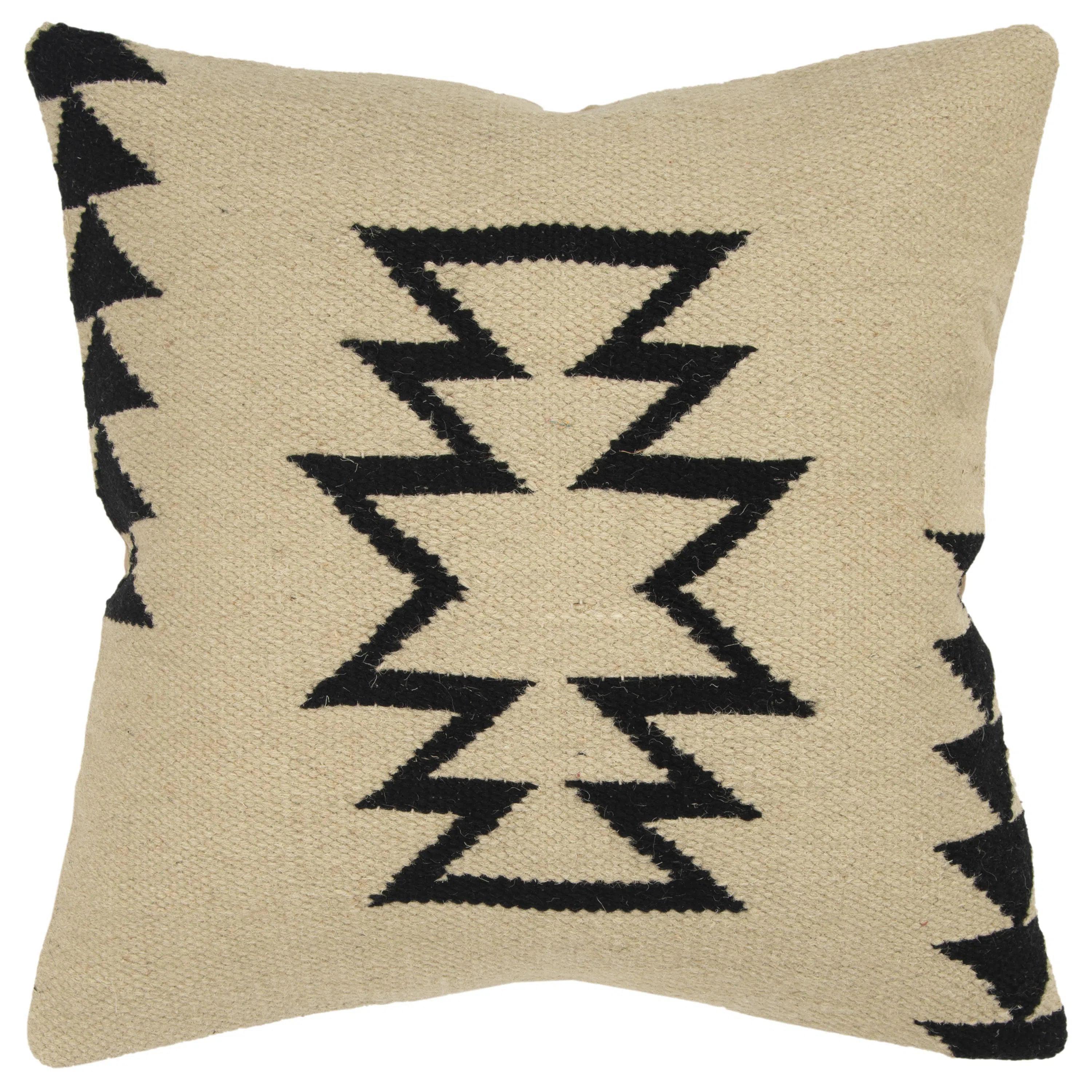 Get It Before It’s Gone Outback Western White & Black Throw Pillow With Down Insert