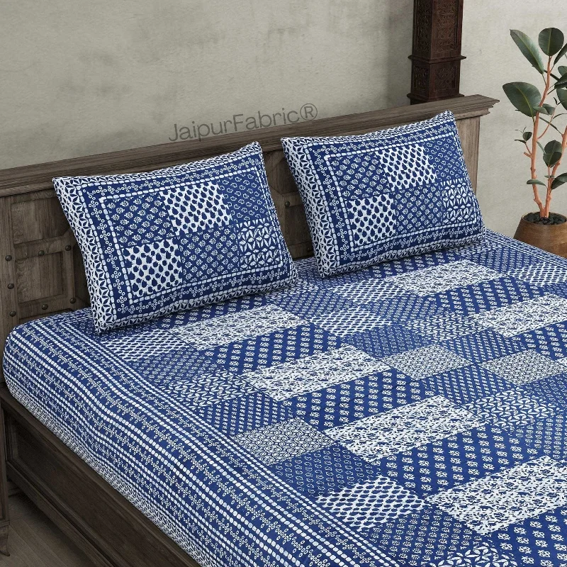 Flash Deal Palace Wall Blue Pure Cotton Double Bedsheet