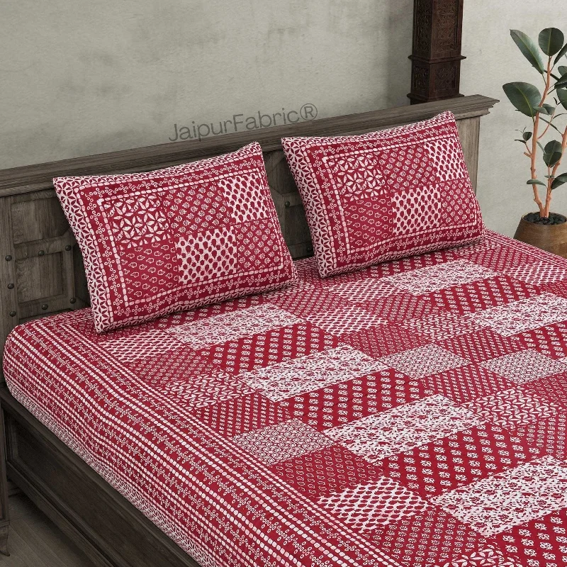 Massive Deal Palace Wall Pink Pure Cotton Double Bedsheet