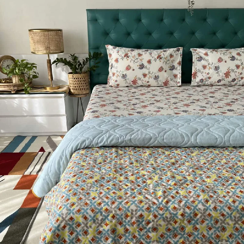 Early Access Cotton Bedsheet + AC Blanket Combo Pack - (Combo 15 - Paradise Peach and Blue + Egypt) Early Access Cotton Bedsheet + AC Blanket Combo Pack - (Combo 15 - Paradise Peach and Blue + Egypt)