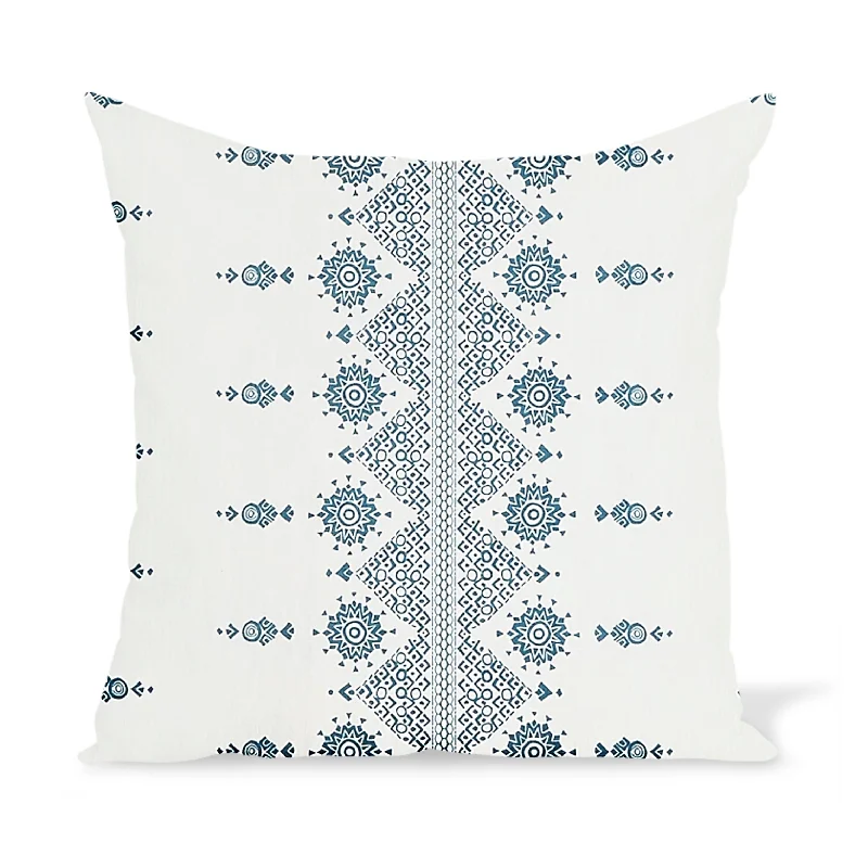 Holiday Sale Peter Dunham Textiles Carmania in Blue on White Pillow