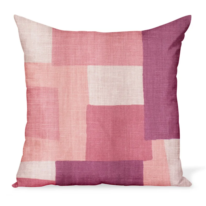 Price Blitz Peter Dunham Textiles Collage in Coral/Pink Pillow