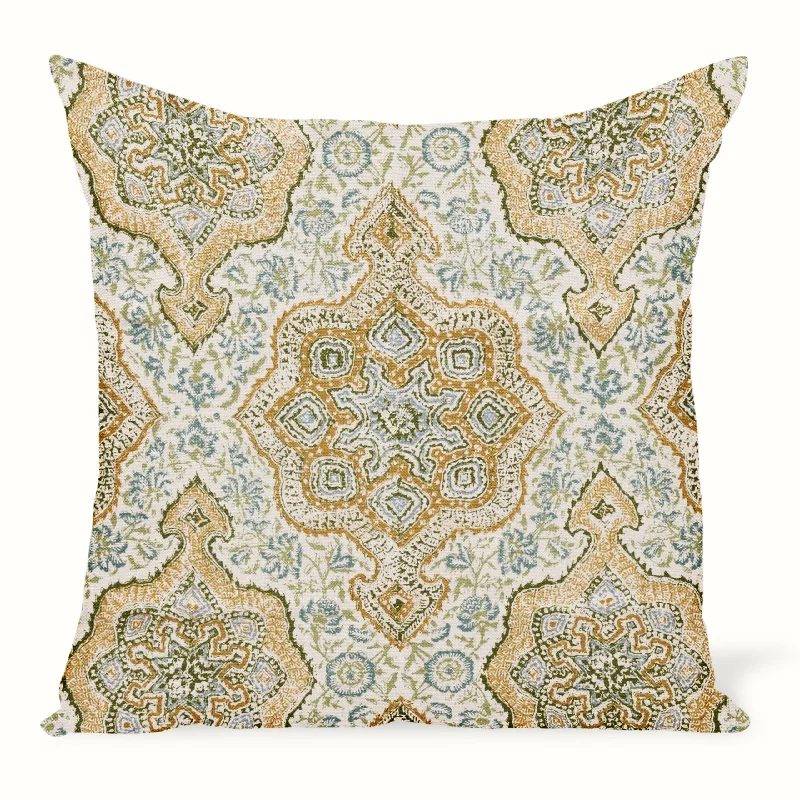 Amazing Deals Peter Dunham Textiles Deeg in Gold/Olive on White