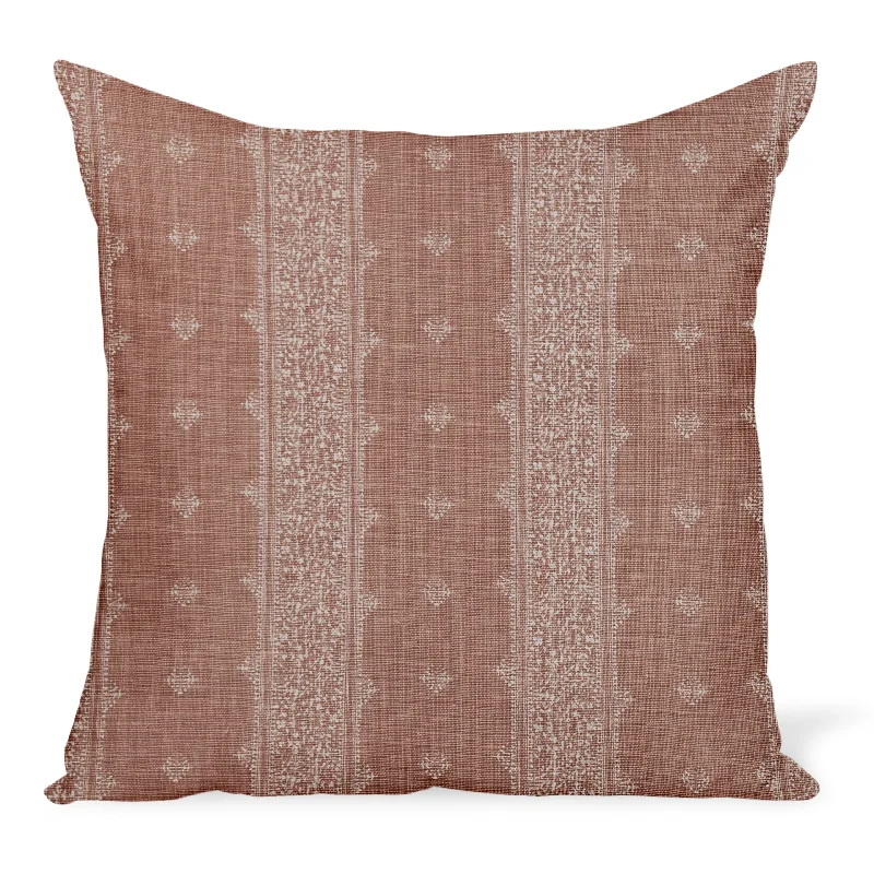 Limited Stock – Get Yours Before It's Gone Peter Dunham Textiles Fez Stripe in Terracotta Pillow