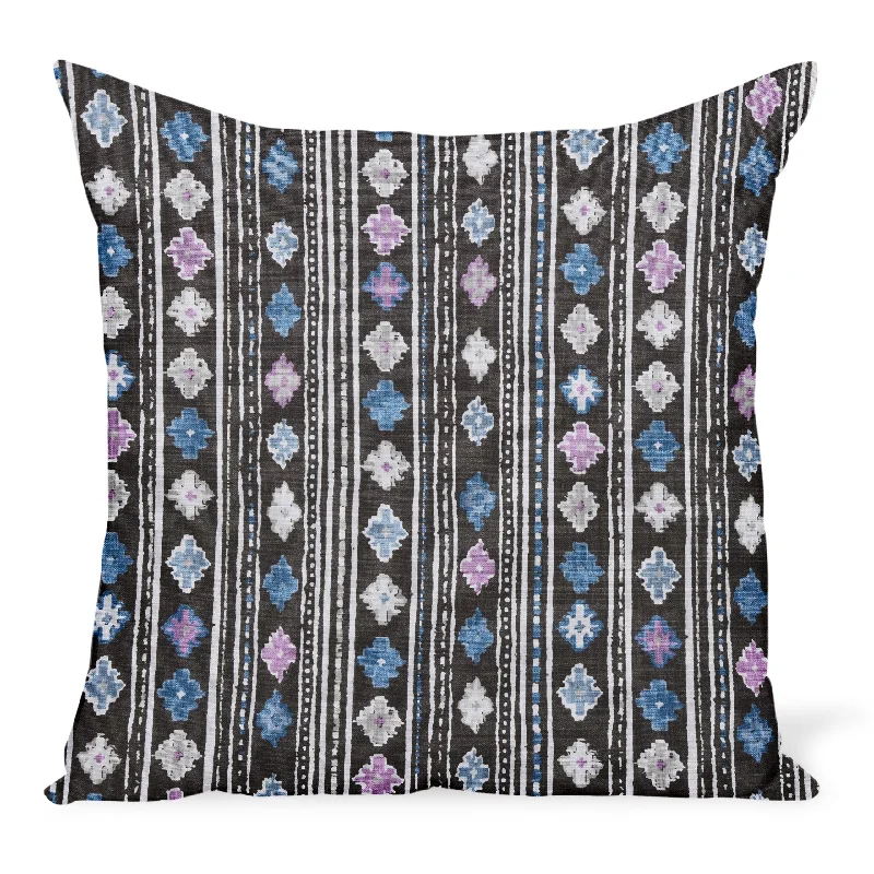 Massive Deals Peter Dunham Textiles Gita in Blue/Pink on Chocolate Pillow