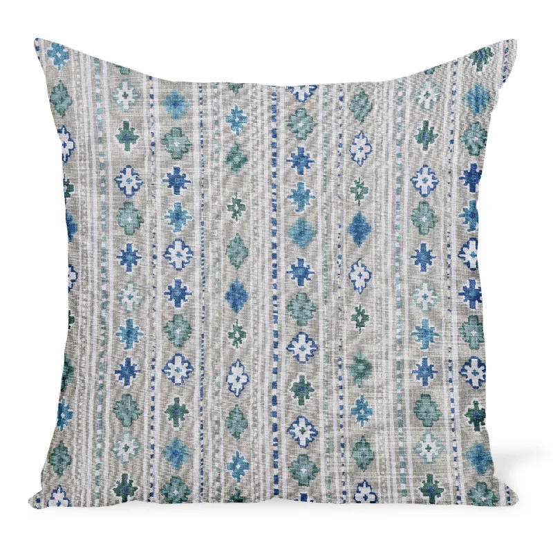Super Bargain Peter Dunham Textiles Gita in Mist/Indigo on Natural Pillow