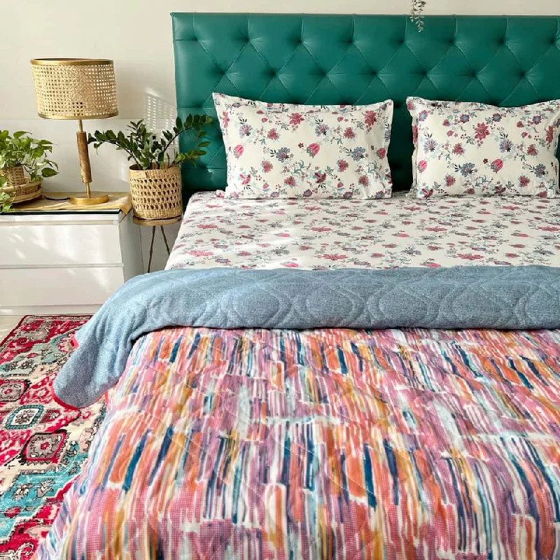While Supplies Last Cotton Bedsheet + AC Blanket Combo Pack - (Combo 14 - Paradise Pink and Blue + Jaipur) While Supplies Last Cotton Bedsheet + AC Blanket Combo Pack - (Combo 14 - Paradise Pink and Blue + Jaipur)