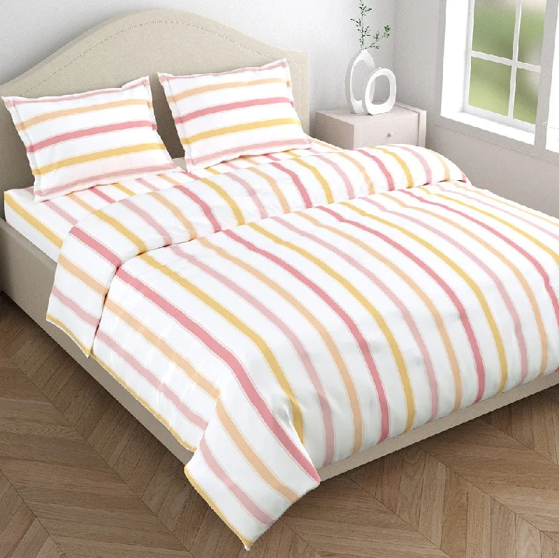 Huge Savings Pink Spectrum 100% Cotton Double Bedsheet, 186 TC