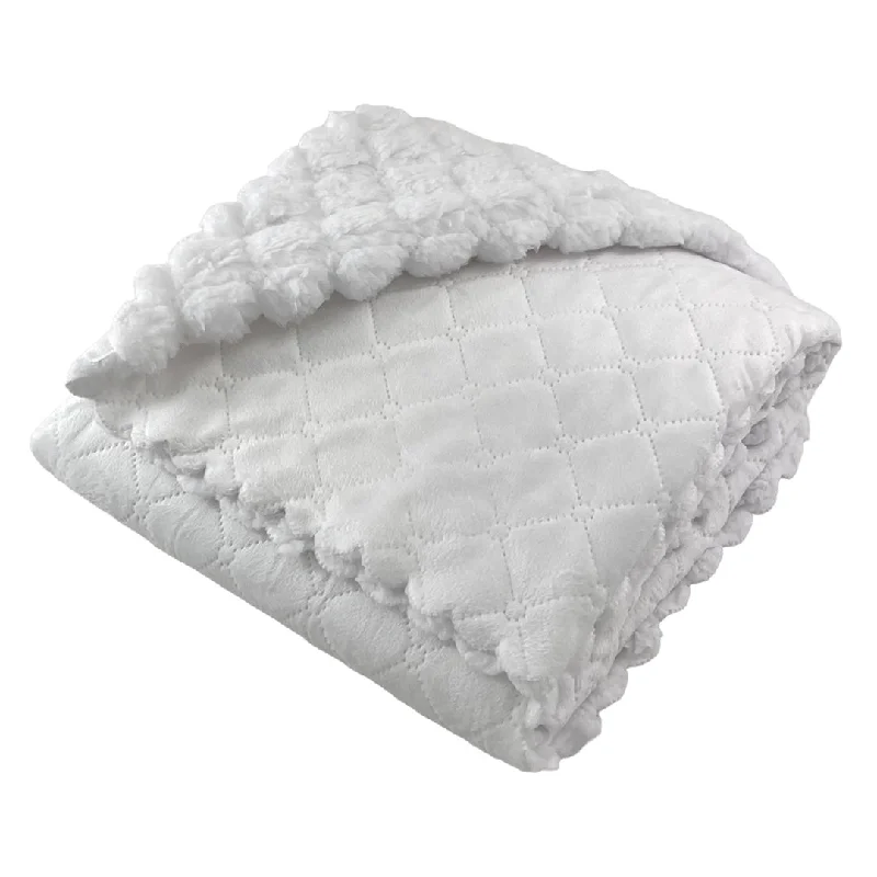 Weekend Savings Delight Plush Baby Blanket, Ivory