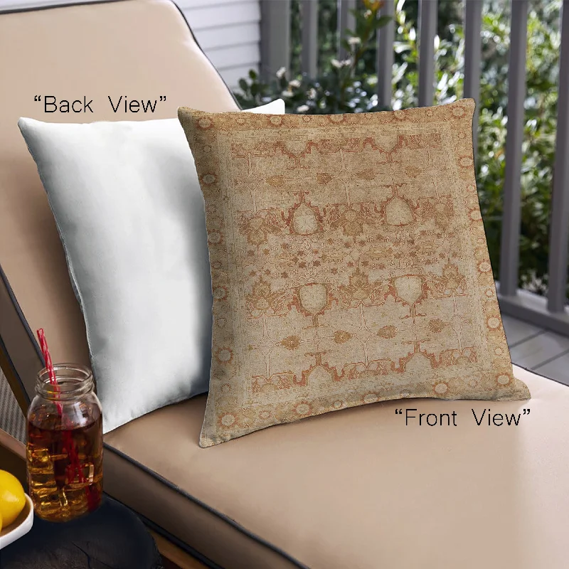 Exclusive Preview Mid-Century Modern Urban Indoor Outdoor Square Brown Sand Brown Throw Pillow, 18 inch by 18 inch, pwurb643 Exclusive Preview Mid-Century Modern Urban Indoor Outdoor Square Brown Sand Brown Throw Pillow, 18 inch by 18 inch, pwurb643